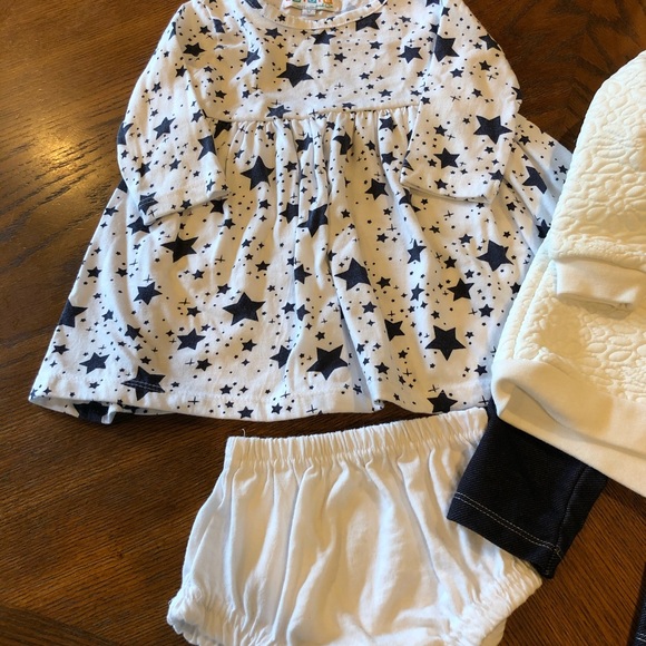 White & Navy Sets Baby Girl - Picture 2 of 8